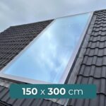 Dachfenster 150 x 300 cm, Walmdach und Satteldach, 266,30kg, UW 0,9