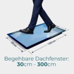 Benutzerdefinierte Größe Begehbares Glas, Dachfenster Oberlicht