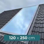 Dachfenster 120 x 250 cm, Walmdach und Satteldach, 166kg, UW 0,9