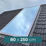 Dachfenster 80 x 250 cm, Walmdach und Satteldach, 100,5kg, UW 0,9