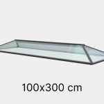 Moderne Lichtkuppel Flachdach 100 x 300cm