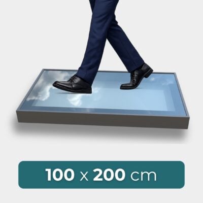 Gerahmtes begehbares Glas, Dachfenster Oberlicht 100x200 cm