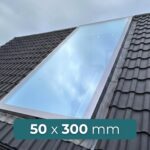 Dachfenster 50 x 300 cm, Walmdach und Satteldach, 80kg, UW 0,9