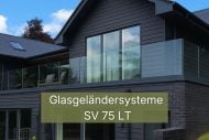 Glasgeländer System SV 75 LT Verstellbares System für aufgesetzte Montage