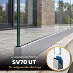Glasgeländersysteme SV 70 UT Verstellbares System für aufgesetzte Montage