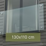 Juliet-Balkonsystem mit Glasadaptern 130 x 110 cm