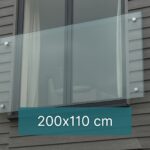 Juliet-Balkonsystem mit Glasadaptern 200 x 110 cm