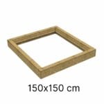 OSB isolierter Aufsatzkranz 150 x 150 cm (für Lichtkuppel Flachdach Pyramide)