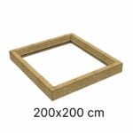 OSB isolierter Aufsatzkranz 200 x 200 cm (für Lichtkuppel Flachdach Pyramide)