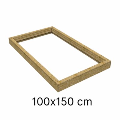 OSB isolierter Aufsatzkranz 100 x 150 cm (für Moderne Lichtkuppel Flachdach)