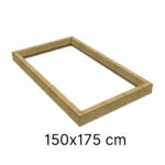 OSB isolierter Aufsatzkranz 150 x 175 cm (für moderne Moderne Lichtkuppel Flachdach)