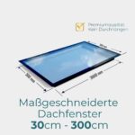 massgeschneidertes Dachfenster 30 bis 300 cm dreifach verglastes Flachdachfenster